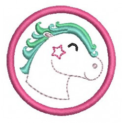 Stickserie - Pferd Pferdekopf 1 Button